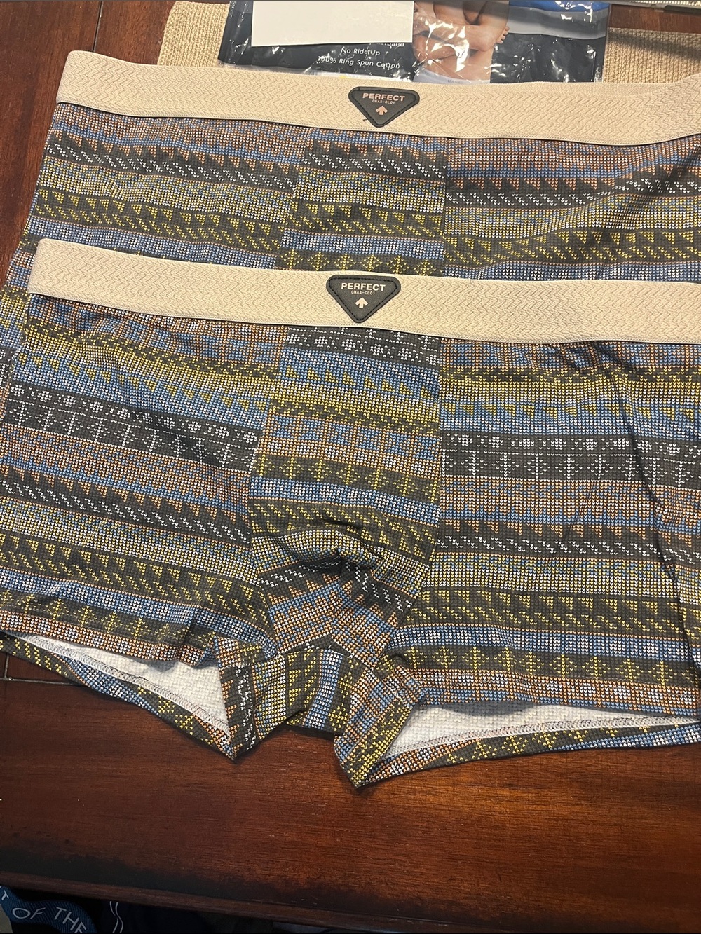 Perfect 2 bundle Men’s Patterned Boxer Briefs in Beige, Blue, Olive
